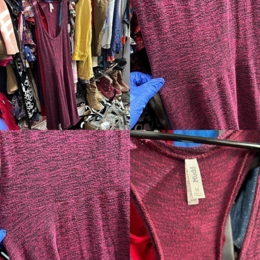 Mudd Scoop Neck Racer Back Red and Black Skater Dress Size Medium - "Colene" - Picture 3 of 4